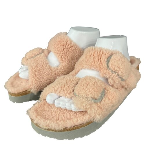 Birkenstock Papillio Arizona Big Buckle Shearling Teddy Sandals, Size 41 NWOB - Picture 1 of 7